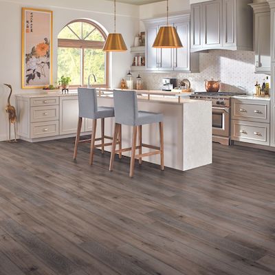 luxury vinyl plank floors in a charming Switz City kitchen